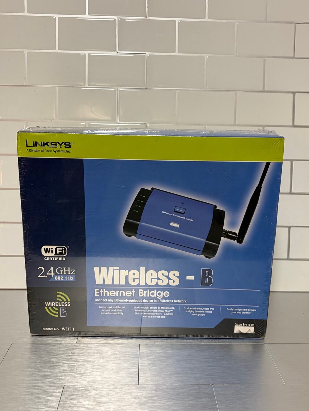 Linksys WET11 Wireless-B Ethernet Bridge 2.4GHz 802.11b Sealed NOS